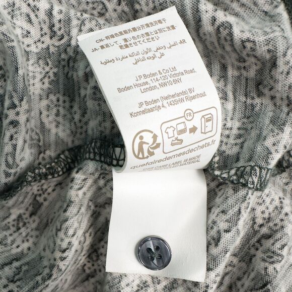 Boden Button Front Cotton Long Sleeve Paisley Top Womens 20/22 (XL) Green Boho - Picture 15 of 15